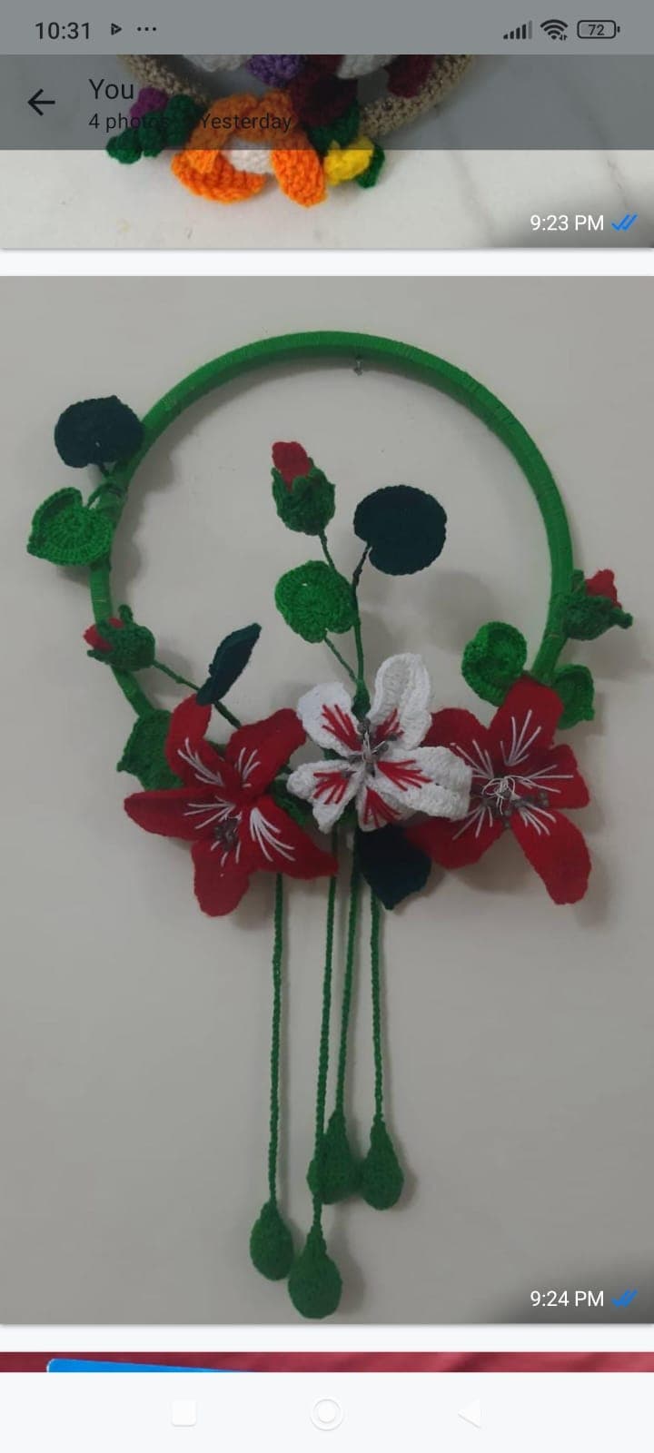 Floral Hoop Wall Hanging